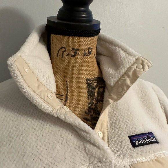 Patagonia Women Polartec Pullover Fleece White Size XXS Woman 1/4 White Ivory - Picture 3 of 9